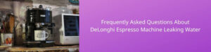 DeLonghi Espresso Machine Leaking Water: How to Fix It? - Espresso Captain